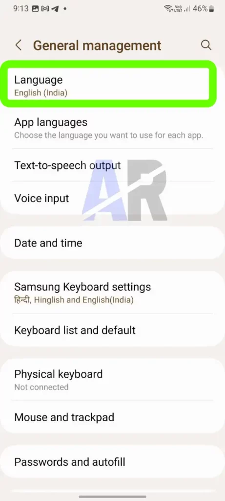 Samsung Language