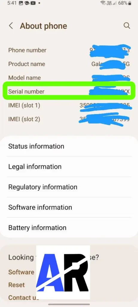 Samsung Serial Number