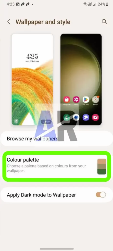 Samsung Color Palette